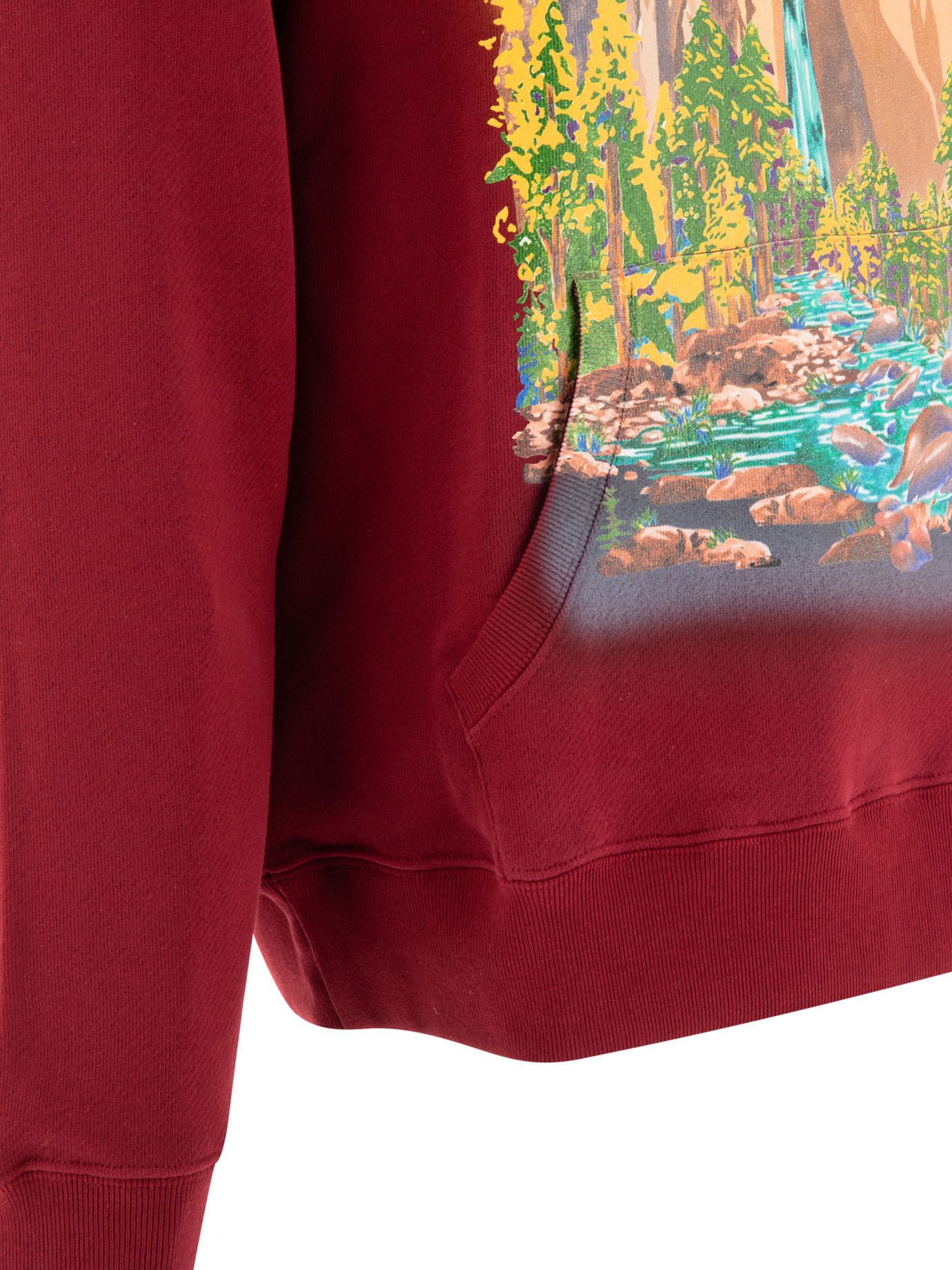 LOEWE Bordeaux Shimmering Falls sweatshirt